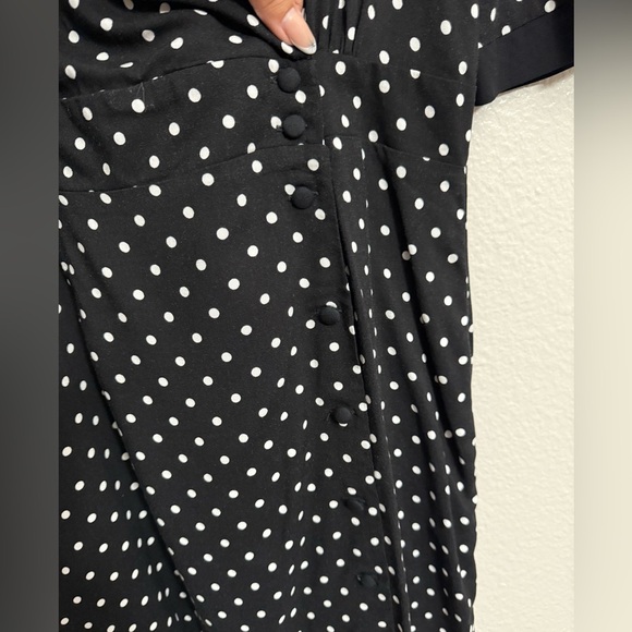 ASOS Petite Black Polka Dot Dress - Picture 4 of 6